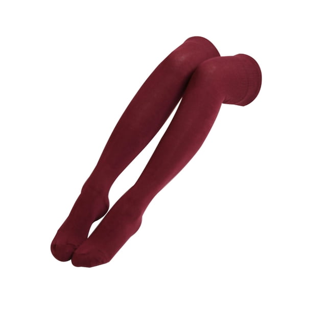 Calcetines de Invierno hasta el Muslo Sonducket 1 Par Térmicos Vino Rojo