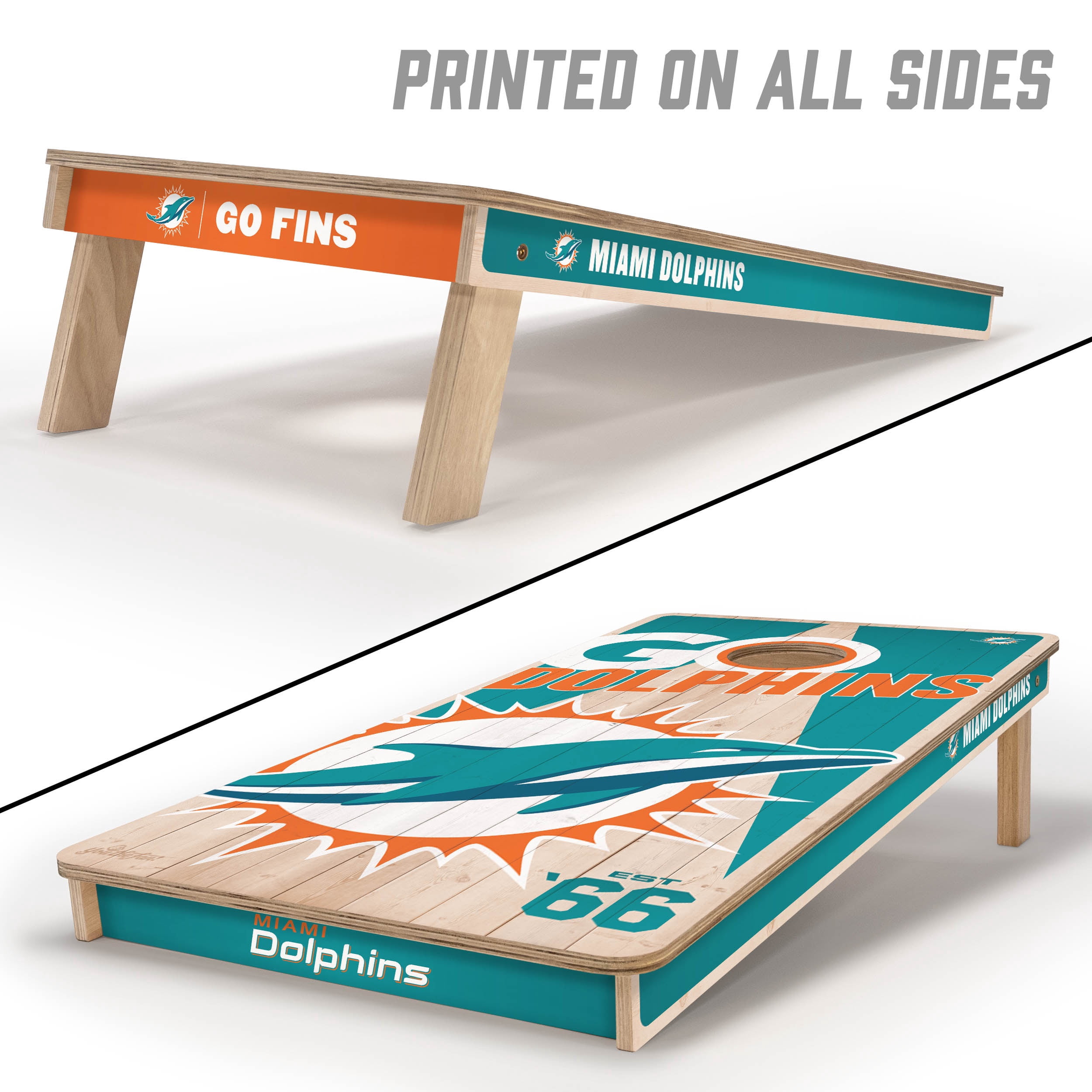 YouTheFan NFL Miami Dolphins 2' x 4' Cornhole Game