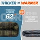 thumbnail image 3 of MEREZA Saco de dormir de invierno de 0 grados para adultos y niños con almohada, saco de dormir para clima frío para 4 estaciones, camping, senderismo, mochilero, sacos de dormir para grandes y altos, 3 of 5
