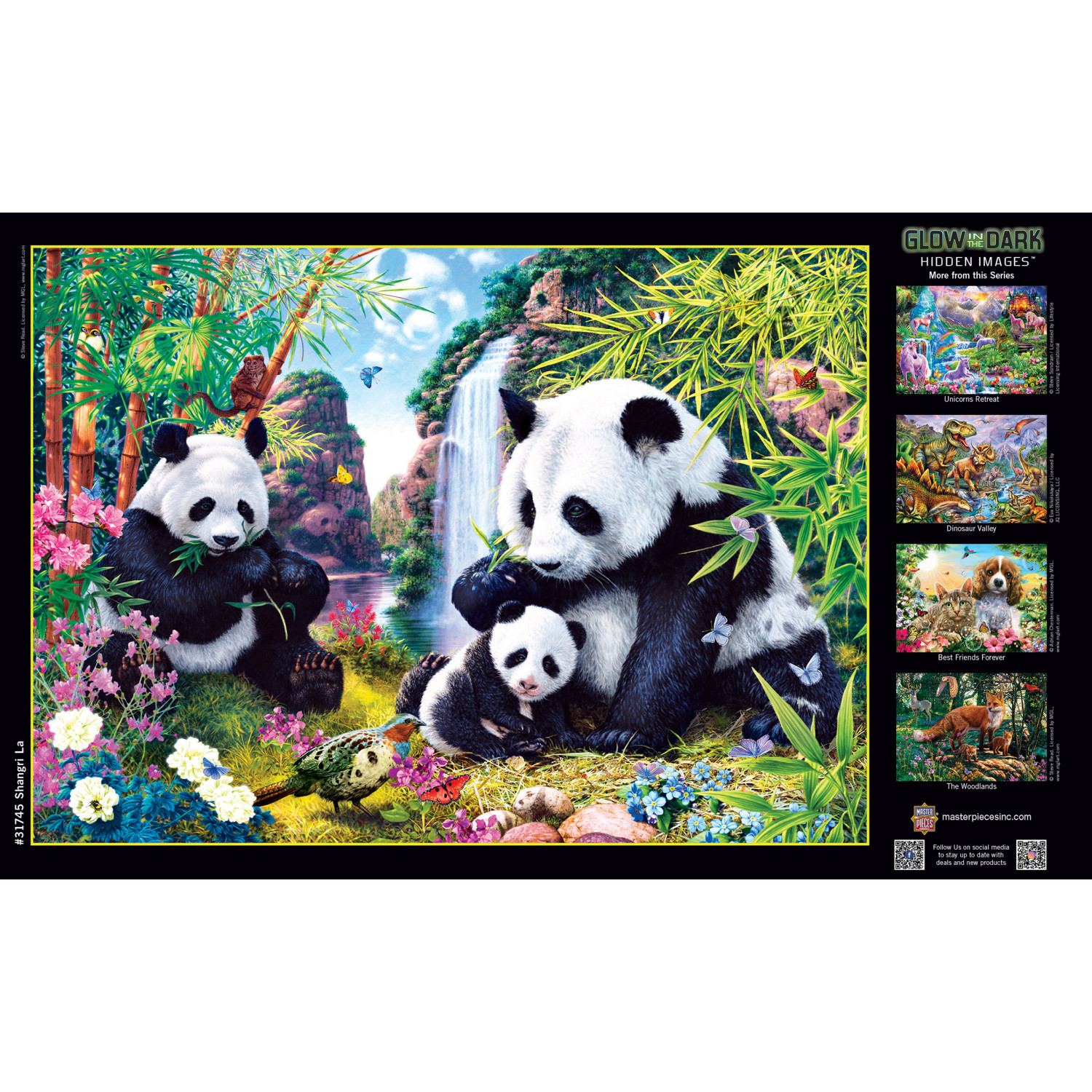MasterPieces - Hidden Images - Glow in the Dark Shangri La Panda