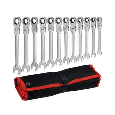 LABRIMP 12Pcs Ratcheting Wrenches Set Sae for Tight Spaces