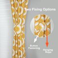 thumbnail image 7 of VOGOL Grommet Top Curtain Drapes for Window, White and Yellow Room Divider Boho Drapery Panels Set for Nursery, Pack of 2 Panels, 52 x 96 inches, 7 of 7