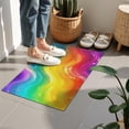 thumbnail image 4 of Colorful Tie Dye Wave Pattern Door Rugs,Washable Non Slip Door Mats Indoor,Decorative Door Mats,Entry Mat Indoor for Entrance,Bedroom,Kitchen,Bathroom,16"x24", 4 of 6