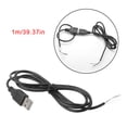 thumbnail image 2 of XISAOK USB Male Plug 2 Wire/2pin Power Cable Cord Connectors Electronic Components, 2 of 8