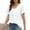 White, variant on Otvok Summer Tops for Women Solid Casual Trendy Short Sleeve T Shirts Scoop Neck Tee Shirts