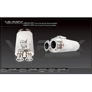 XForce VMK31-300 Varex Universal Oval Muffler, 3" Twin-In & Twin-Out (Merge-Pipe up-stream of Varex is required)