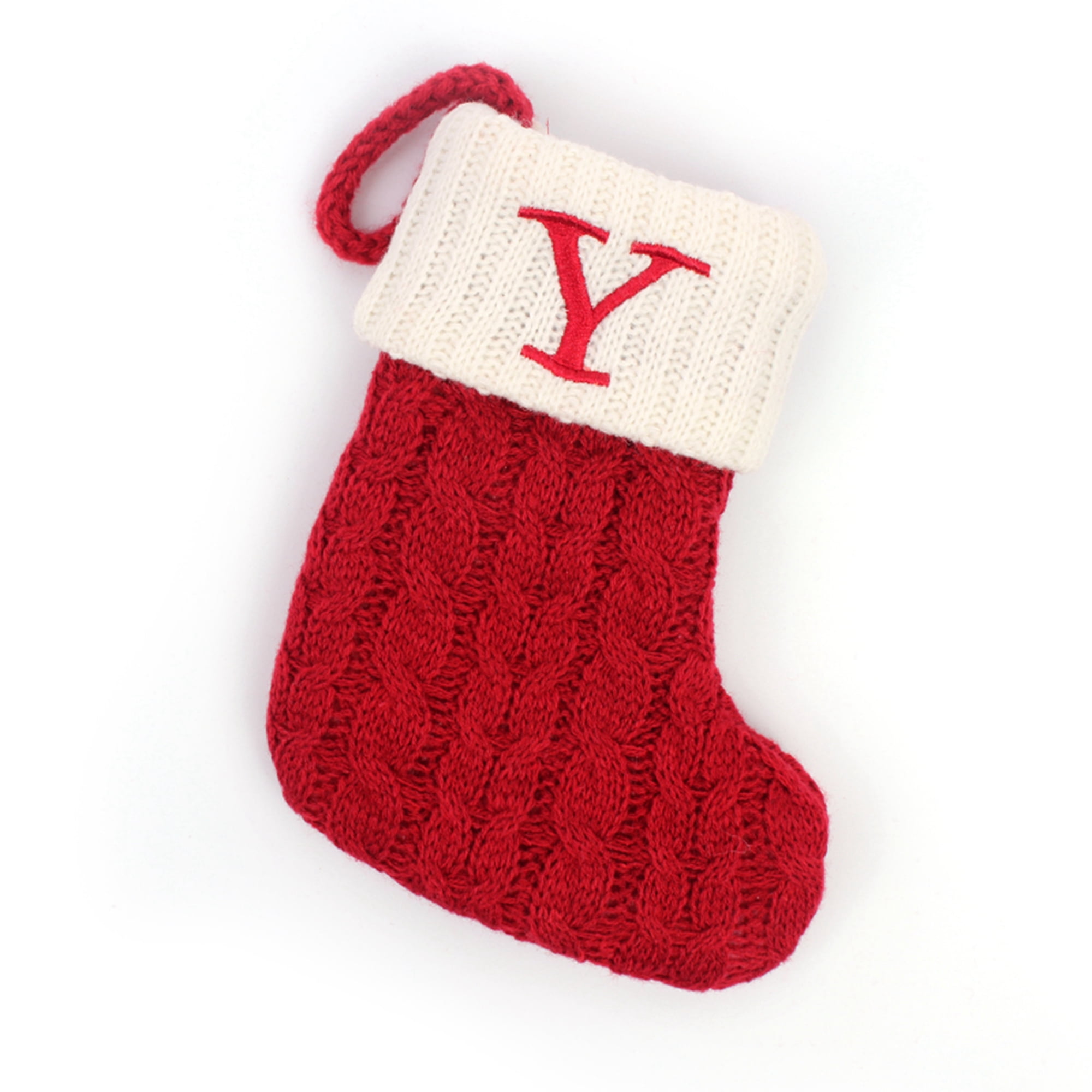 Licupiee Christmas Stocking Soft Plush Monogram Christmas Socks