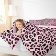 thumbnail image 4 of Manfei Pink Leopard 2-Piece Twin Comforter Set - Glitter Initial U/Cheetah Print, 4 of 8