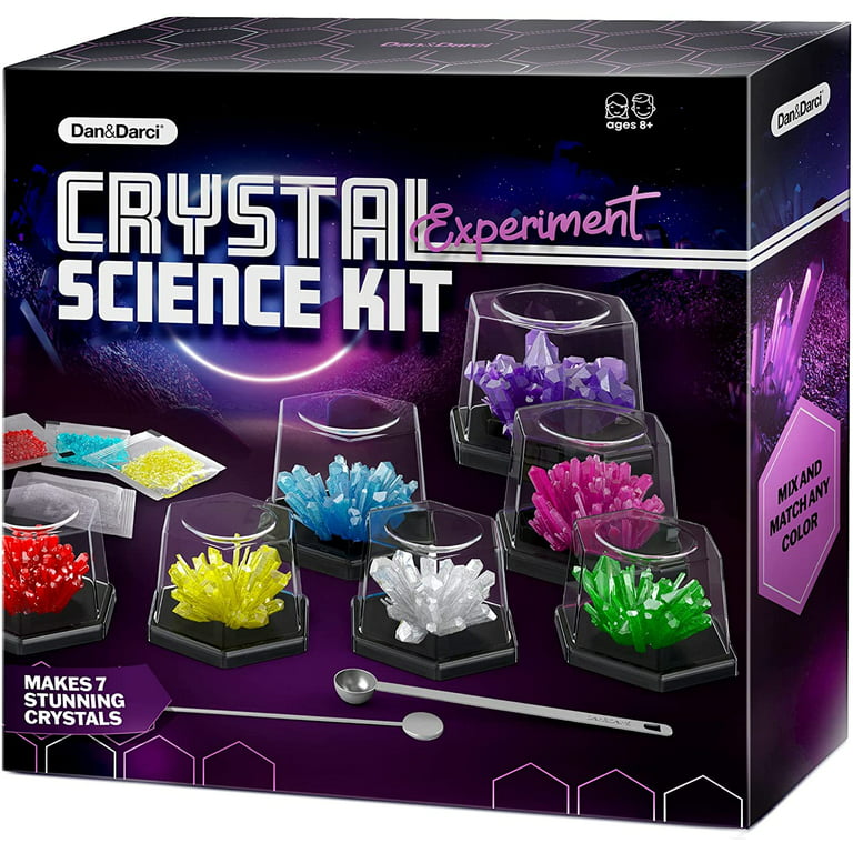 Dan&Darci Crystal Growing Kit for Kids - Science Experiments Gifts for Boys & Girls Ages 8-14 Year Old - Discovery Stem Toys for Kids & TE