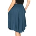 thumbnail image 3 of Stretch Is Comfort Women's and Plus Size Scoop Hem Flare Pocket Skirt | Adult Small- 5x, 3 of 6