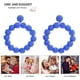 thumbnail image 5 of Pendientes colgantes de aro con bola de ratán para mujer, pendientes trenzados de paja de mimbre, pendientes de rafia, accesorios de playa de verano, regalos, 5 of 5