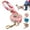 Pink, variant on Beirui 5ft Floral Nylon Dog Leash Pet Fabric Training Lead Durable for Small Large Dogs Pink Blue Beige