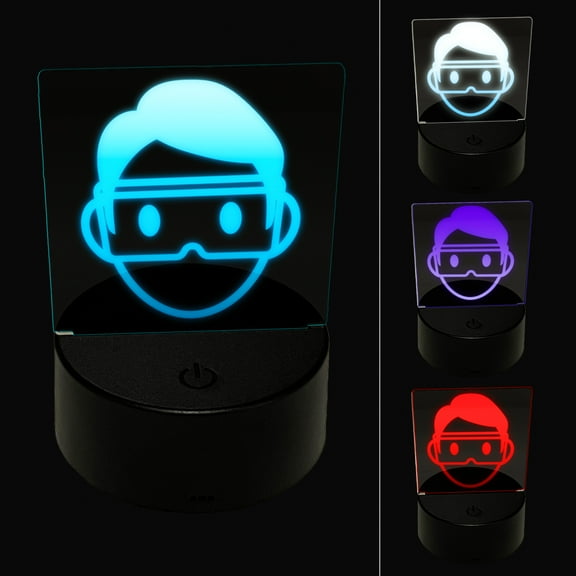 Occupation Scientist Lab Chemist Icon LED Night Light Sign 3D Illusion Desk Nightstand Lamp