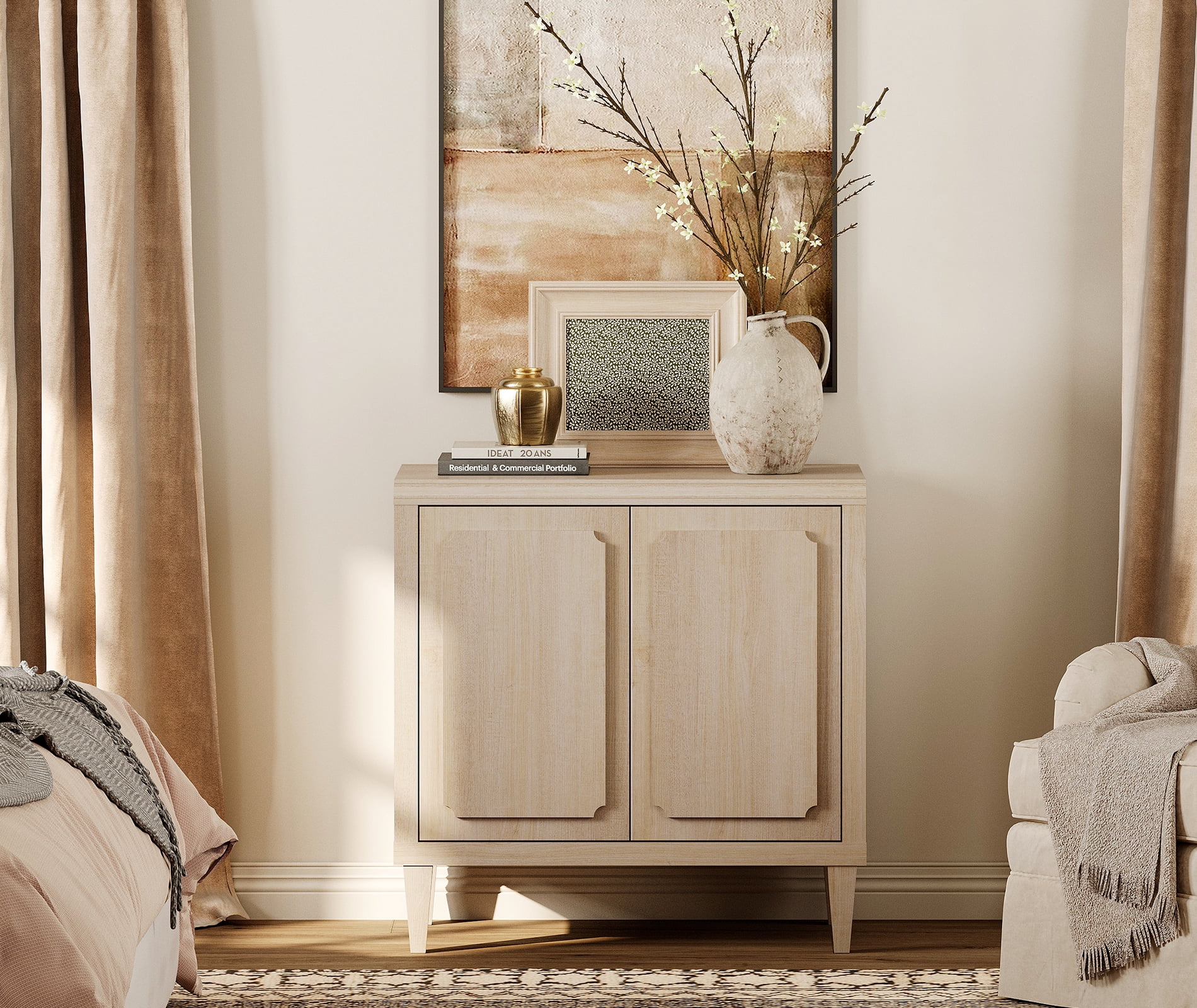 WAMPAT Modern Sideboard Buffet Cabinet with Storage