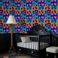 thumbnail image 4 of Retro Peel and Stick Wallpaper Leopard Bold Teal Purple Panels modern Wall Mural 23.6in x 9.8ft Self Adhesive Removable Wall Paper Renter Friendly Wallpaper for Bedroom Dressing Room Salon, 4 of 8