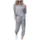 thumbnail image 2 of Puntoco Conjuntos sueltos de dos piezas para mujer, tops lisos de manga larga, chaleco, pantalones casuales, sudadera, liquidación Puntoco Puntoco-5849, 2 of 9