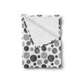 thumbnail image 2 of Abstract Soft Flannel Fleece Blanket, Hand Drawn Circular Doodle Lines Dots Swirls Pattern Monochrome Simplistic Design, Cozy Plush for Indoor and Outdoor Use, 60" x 80", Black White, by Ambesonne, 2 of 5