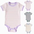 thumbnail image 2 of Baby Onesies Boy Unisex Baby Boy Girl Striped Romper Waffle Short Sleeve Bubble Oversized Romper Bodysuit Summer Onesie Clothes, 2 of 6