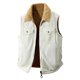 thumbnail image 2 of Ceisia Warm Reversible Men's Loose Fit Turn-Down Collar Corduroy Lamb Fleece Vest Gift, 2 of 9