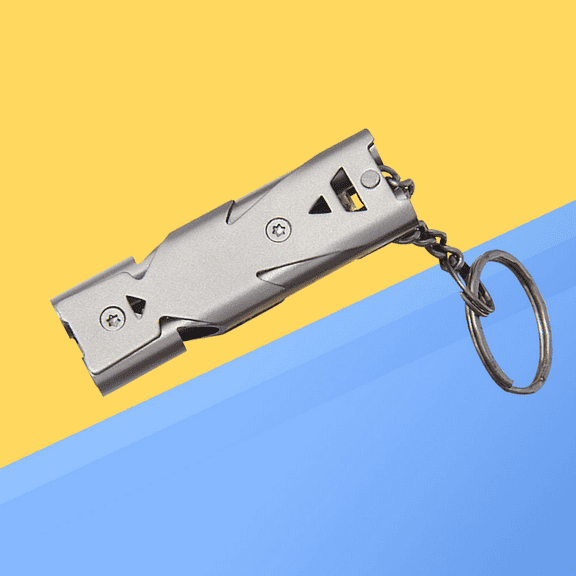 2Pcs Survival Hiking Equipment Outdoor Supplies Emergency Whistle Travel Cool Camping Gear Accessories Safety (Silver)