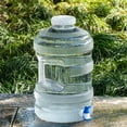thumbnail image 3 of Contenedor de agua potable, almacenamiento de agua de emergencia, portátil, transparente, duradero con asa para conducción de automóviles, patio 18.9L con Grifo, 3 of 8