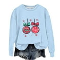 thumbnail image 2 of AUNVITO Girls & Boys Christmas Print Loose Fit Long Sleeve Round Neck Sweatshirt Casual Top for 1-13Y, 2 of 3