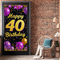 thumbnail image 5 of Glittery Happy 40 Birthday Banner Party Supplies Background Decorations for Birthday Party Photo Backdrop Celebration Decor Photo Booth Props, 5 of 7