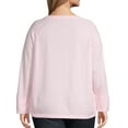 thumbnail image 2 of Just My Size Women's Plus Size French Terry Sweatshirt with Lace-up Sleeves, 2 of 5
