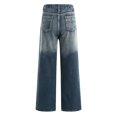 thumbnail image 6 of Mepaouo Women's Casual High Waist Cargo Jeans Stretch Wide Leg Denim Pants with Pockets(Blue,S), 6 of 7