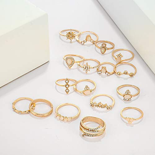 17 pcs Knuckle Rings Splendid Rings perfect gift for women