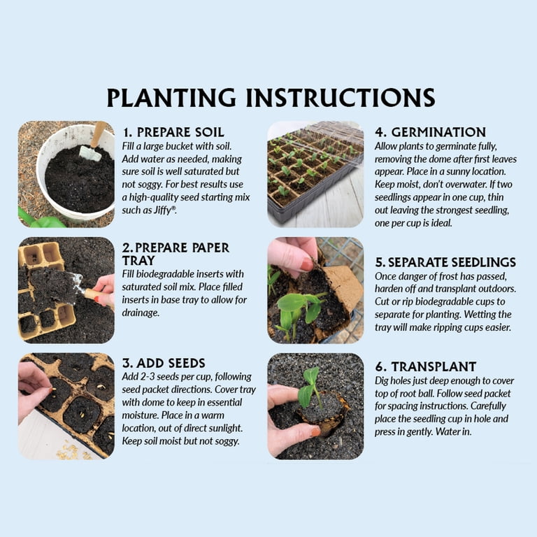 Ferry-Morse Durable Plastic Seed Starting Tray With 50 Plantable