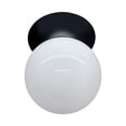 thumbnail image 2 of Lampara De Techo/muro, Base Integral Negro 1 Luz Globo de cristal., 2 of 5