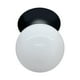 thumbnail image 2 of Lampara De Techo/muro, Base Integral Negro 1 Luz Globo de cristal., 2 of 5