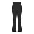 thumbnail image 5 of XFLWAM Women's Yoga Dress Pants Stretchy Work Slacks Business Casual Straight Leg/Bootcut Pull on Trousers with Pockets Black XXL, 5 of 6