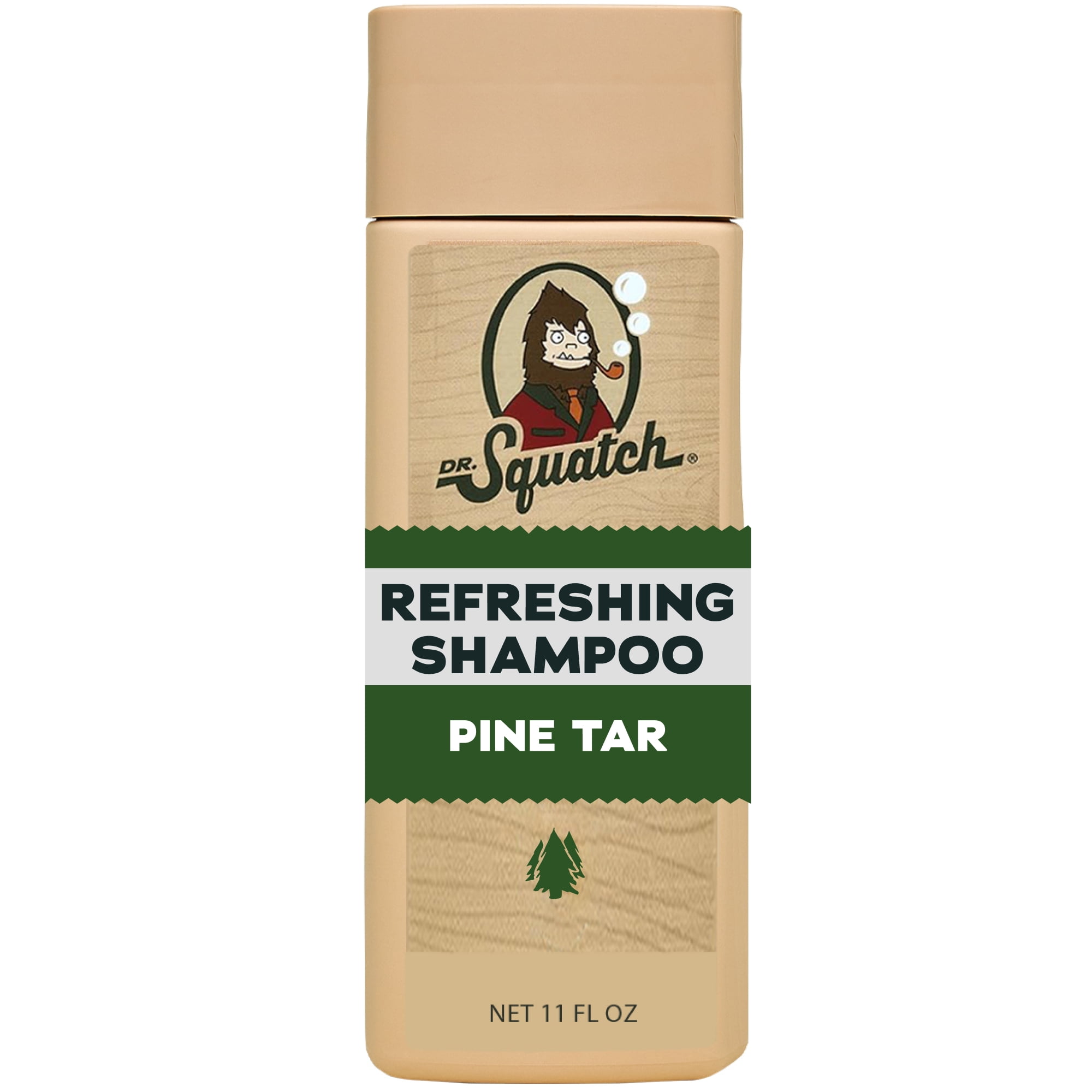 Dr. Squatch Mens Refreshing Shampoo, Hydrating Natural Sulfate Free Shampoo for Men, Pine Tar, 11 fl Oz