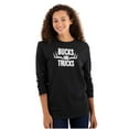 thumbnail image 3 of Bucks and Trucks Deer Hunting Antlers Plus Size Long Sleeve Graphic Tee Shirt Brisco Brands 2X, 3 of 5