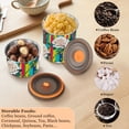 thumbnail image 6 of Rose Flower Rainbow Stripes Airtight Coffee Bean Canister 17oz Food Storage Containers with Lids For Gournd, Tea, Sugar, Flour, Rice, Cereal, Candy Cookie Jar, 6 of 8
