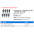thumbnail image 2 of Fuel Injector Kit - Compatible with 2001 - 2006 GMC Sierra 3500 2002 2003 2004 2005, 2 of 2