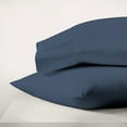 thumbnail image 5 of 100% Organic Cotton King Percale Pillowcase, Ultra Light, Breathable, Cool, & Crisp 2-Piece Set Navy by Purity Home, 5 of 8