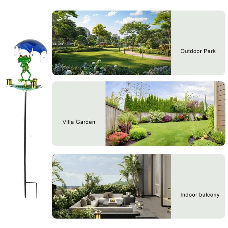 ANXPTIME Recyclable Metal Hummingbird Feeder Stake Double Function for Outdoor Feeding