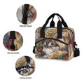 thumbnail image 5 of Lunch Bag Portable Crossbody Meal Bag Cooler Bag Insulated Lunch Bag Food Bag Handheld & Crossbody Design Garden Husky, 5 of 6