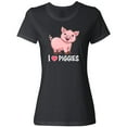 thumbnail image 3 of Inktastic I Love Piggies- cute pig Women's T-Shirt, 3 of 5