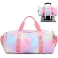 thumbnail image 2 of Bolso del gimnasio del deporte, petates del viaje de las muchachas de las mujeres con el bolsillo mojado del compartimiento del zapato, 2 of 7