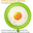 thumbnail image 4 of Silicone Egg Ring Pancake Molds Non-stick Pancake Molds 4-pack (blue), 4 of 5