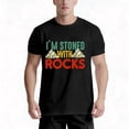 thumbnail image 6 of Men'S "I'm Stoned with Rocks" Graphic T-Shirt | 100% Relaxed Fit Casual Tee with Humorous Geology Design, Short Sleeve Round Neck for Casual Attire, Leisure Clothing | Rockthemed Apparel, 6 of 7
