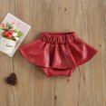thumbnail image 4 of Xingqing Toddler Infant Baby Girls Kids Culottes Solid Color Ruffled High Waist Pantskirt Short Pants, 4 of 8