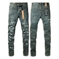 thumbnail image 2 of 2025 Ksubis Jeans brand Jeans Men's Jeans Casual Comfort Holes Fashionable Straight Skinny  Jeans, Ripped Stretch Jeans Denim Pants Menswear 3049 28-40, 2 of 8