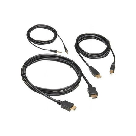 UPC: 0037332252647 | TRIPP LITE 6 ft. HDMI KVM Cable Kit – 4K HDMI USB 2.0 3.5 mm Audio (M/M) Black P782-006-HA