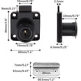 thumbnail image 2 of cands para cajones de clóset cilíndrico con llaves (diámetro de apertura de 0.75 pulgadas/19 mm), cerradura de hardware para muebles para gabinetes, oficina del hogar (negro), 2 of 3