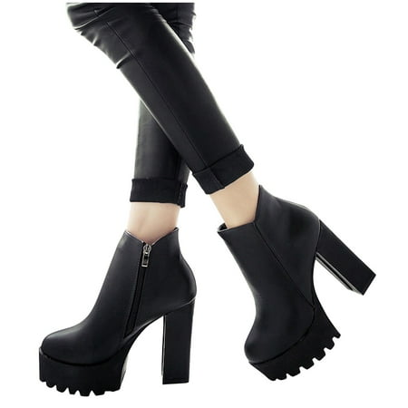

HOMBOM Teacher 2022 Flat Thanksgiving Day Over-the-Knee Boots High-Heels Ankle Boots Snow Boots For Women Shoes Boots For Clearence